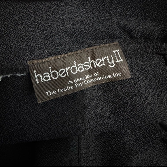 Haberdashery II Vintage 80’s Calf Length Pleated Waist Pocket Black Skirt - Picture 4 of 4